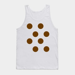 Brown on White polkadot spot dot Tank Top